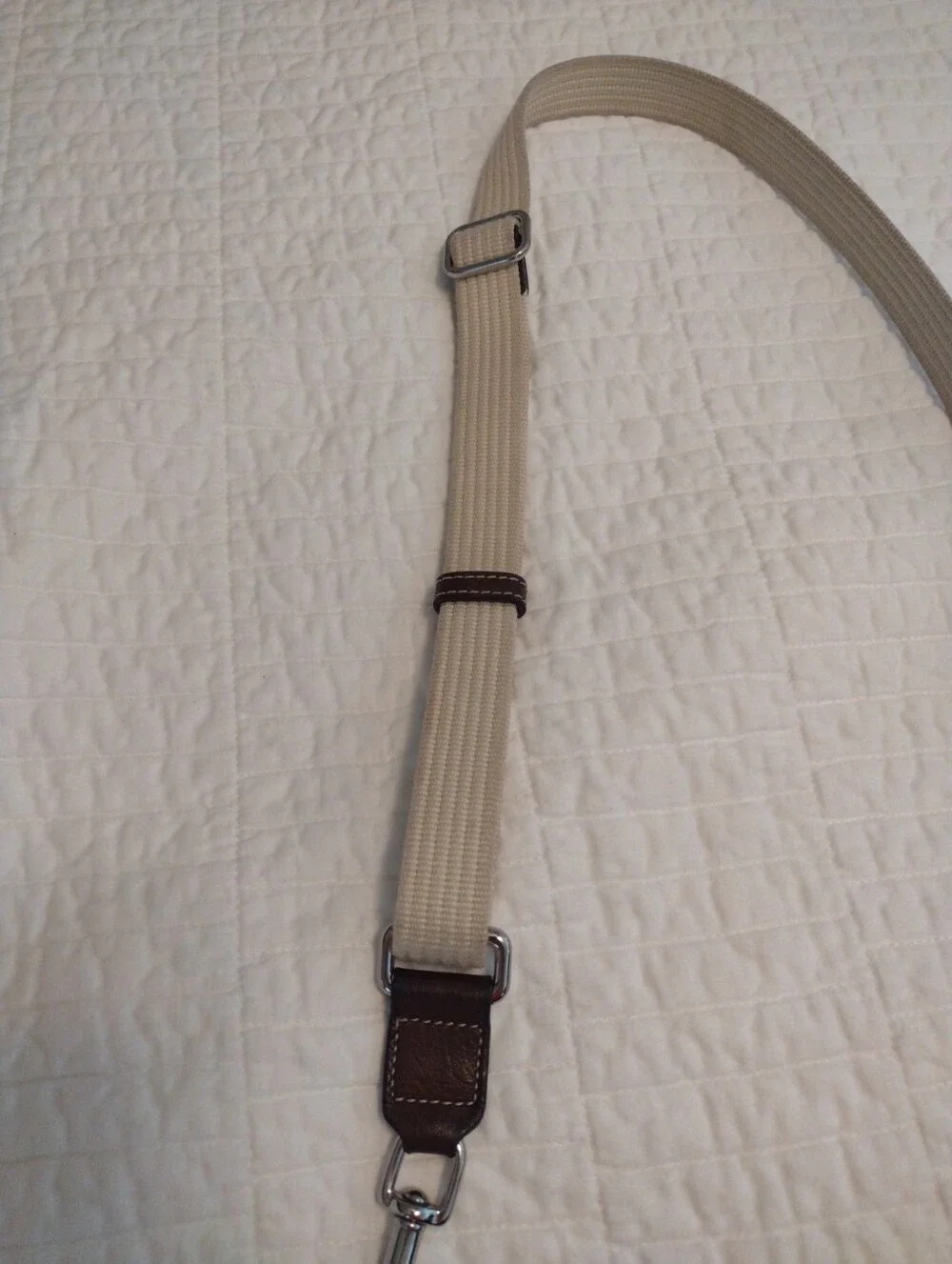 Coach Purple Signature Logo Crossbody Bag Zip Top Adjustable Strap Silver Brown